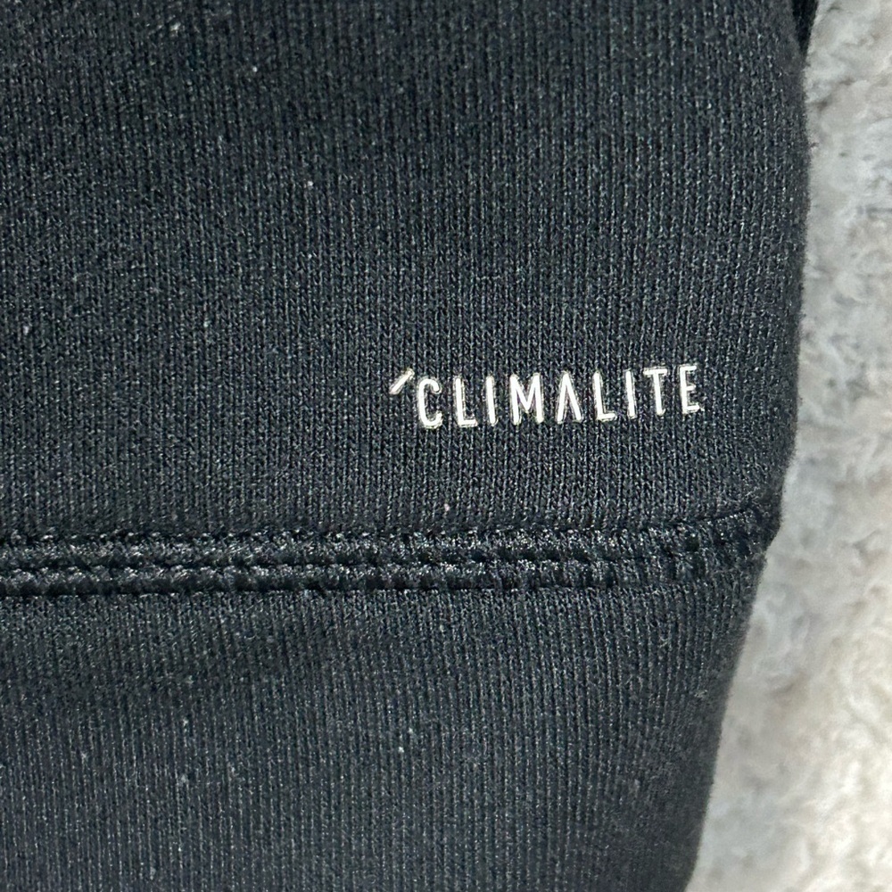 Adidas Mens Climalite Hoodie Size M Black Sweatshirt Logo Casual Comfort - Picture 6 of 6